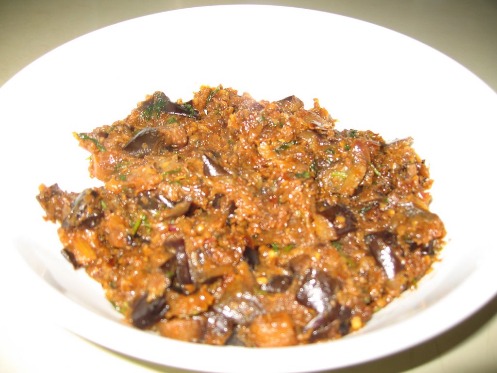 Eggplant in Onions and spices Eggplant in Onions and spices